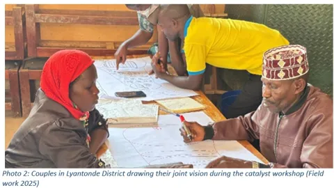 Photo 1: A woman leader in Katakwi district makes a point during the adaptation (Field work 2025)